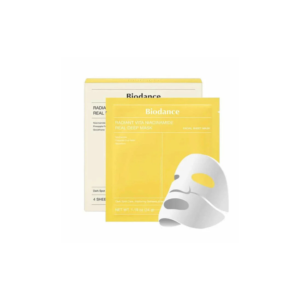 BIODANCE Radiant Vita Niacinamide Real Deep Mask (34gx4PZ)