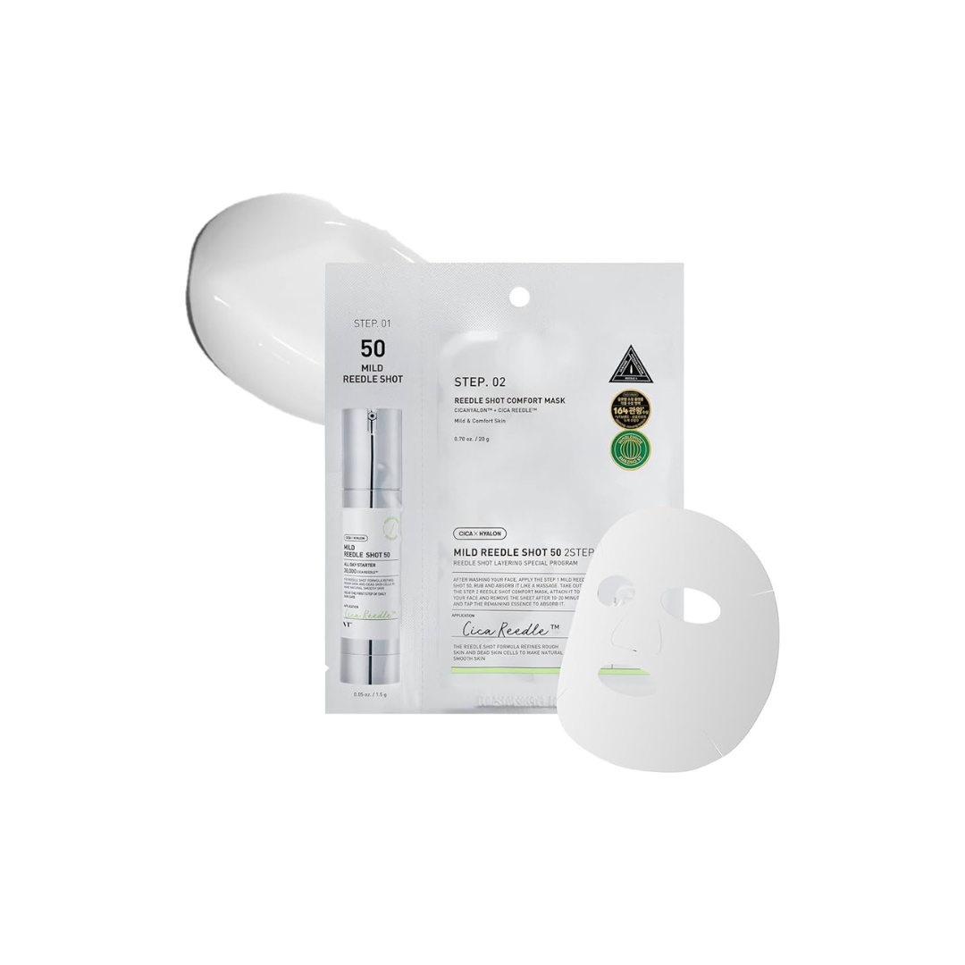 VT COSMETICS MILD REEDLE SHOT 50 2-STEP MASK